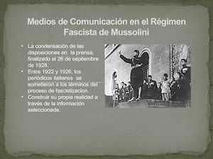 Fascismo Italia Diapositivas