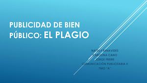 Publicidad De Bien Pùblico Plagio 1