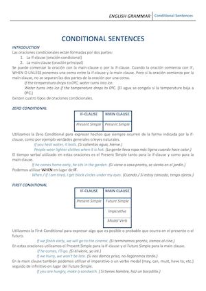 Conditional Sentences
