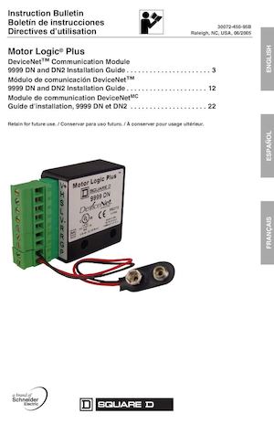 Device Net Motor Logic Plus II  - Square D   Modelo (9999DN2).
