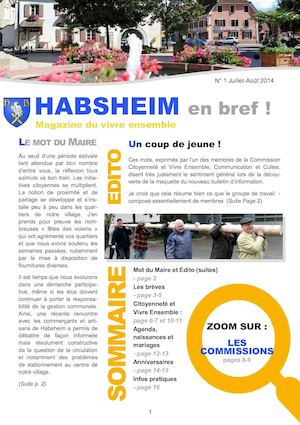 Habsheim en bref N°01