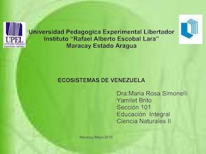Ecosistemas De Venezuela