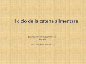 C Il Ciclo Della Catena Alimentare