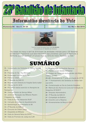 23º Batalhão de Infantaria - Informativo Nrº 9 Ano II
