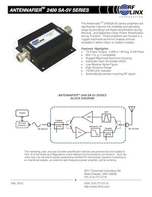 Fuente Amplificadora - RF LINX    Modelo (2400SAX 500nw).