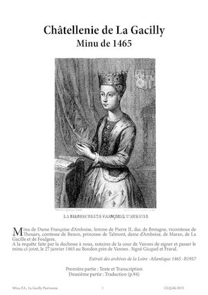 Le Minu De Françoise D'amboise