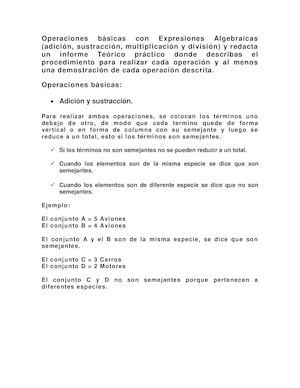Operaciones Bc3a1sicas Con Expresiones Algebraicas Unidad I1