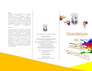 Triptico Artes Visuales