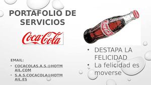 Portafolio De Servicios  Cocacola