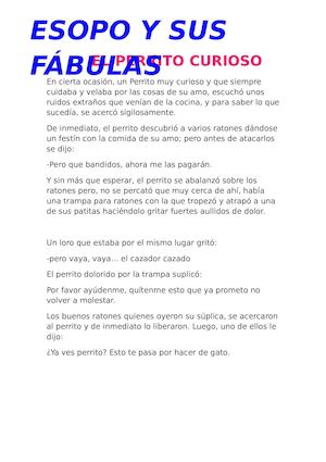 Esopo y sus fábulas