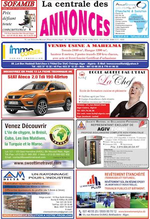 La Centrale des Annonces N° 1302 Semaine du 08 au 14 Mai 2016