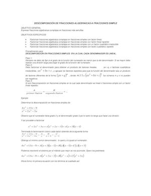 Taller fracciones parciales