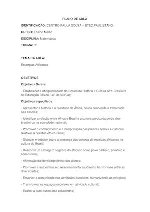 Plano De Aula