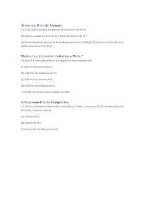 ÁTomos E Mols De ÁTomos