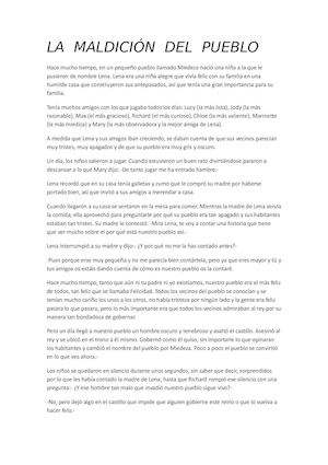 La maldición del pueblo.