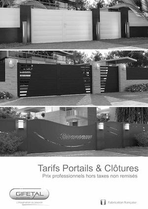 Catalogue GIFETAL Tarifs Portails et Clotures