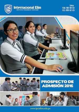Prospecto Instituto Pedagógico Internacional Elim 2016 II