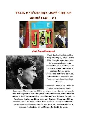 Feliz Aniversario José Carlos Mariátegui 51