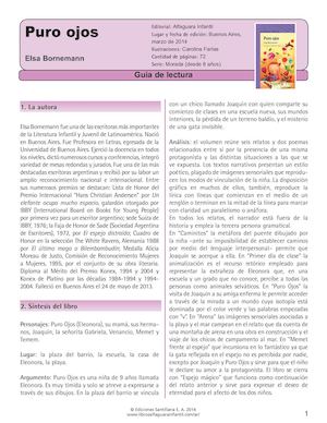 "Puro Ojos" de la autora Elsa Borneman