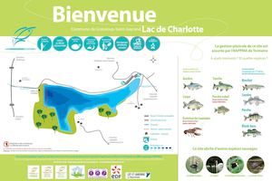 Panneau informatif du lac de CHARLOTTE FDAAPPMA 47 2016