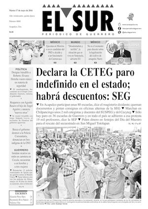 El Sur Martes 17052016