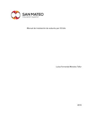 Manual De Instalación De Xubuntu Por 32 Bits