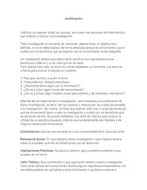 Justificación