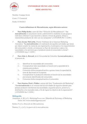 Conceptos De Mercadotecnia