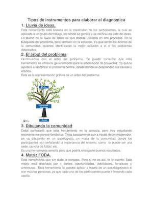 Tipos De Instrumentos Para Elaborar El Diagnostico (1)