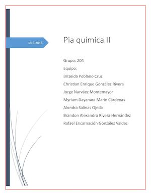 Pia Quimica Ii