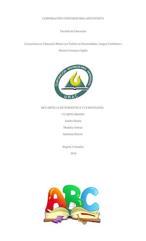 Mi Cartilla De Semantica Y Lexicologia