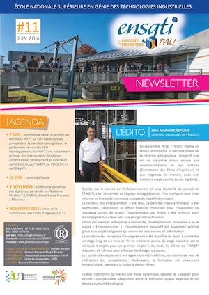Ensgti Newsletter N°11 Juin 2016