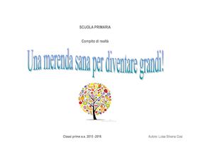 Compito Di Realtà Scuola Primaria Classi Prime Camaléo