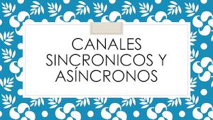 Canales Sincronicos Y