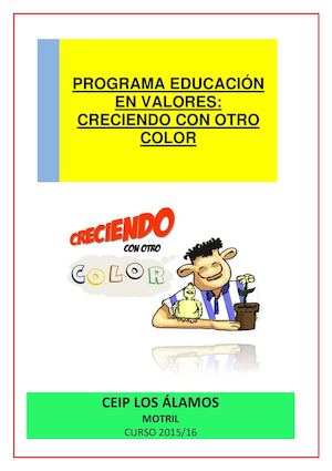 Ceip Los ÁLamos Proyecto Educación En Valores