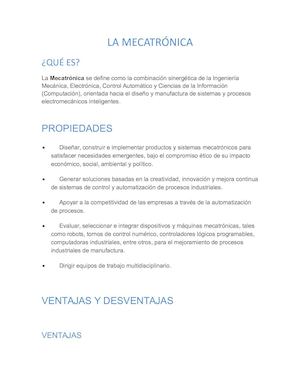 La Mecatrónica