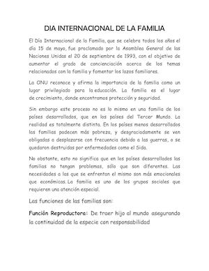 DIA DE LA FAMILIA