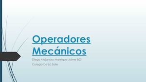 Operadores Mecánicos
