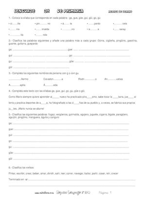 Cuaderno Verano 3 Lengua