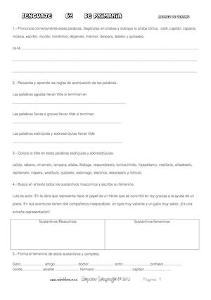 Cuaderno Verano 6 Lengua