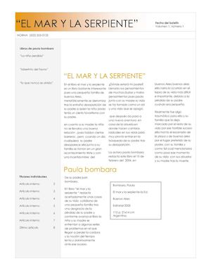 El Mar Y La Serpiente