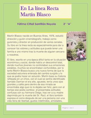 En La Línea Recta Martín Blasco