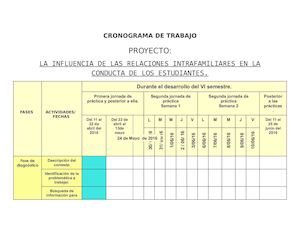 12 Cronograma De Trabajo