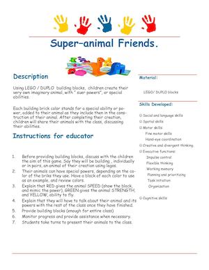 Super Animal Friends Card For Educator