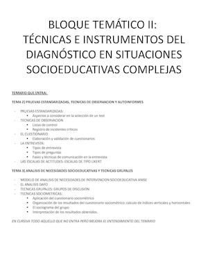 Técnicas E Instrumentos Para El Diagnostico