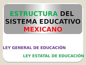 ESTRUCTURA DEL SISTEMA EDUCATIVO