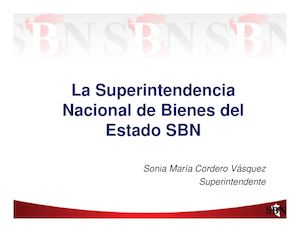 Sistema Nacional De Bienes Estatales Sonia Cordero