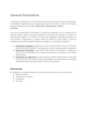 Generos Periodisticos