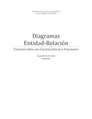 Tutorial Sobre Diagramas Entidad Relación - Chiaravalle