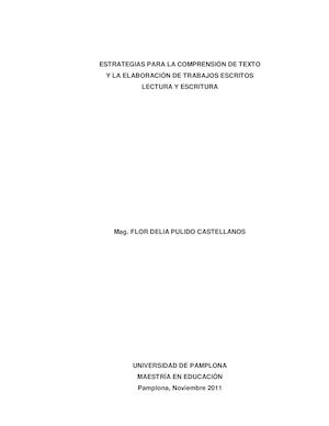 Estrategias Para La Comprension De Texto